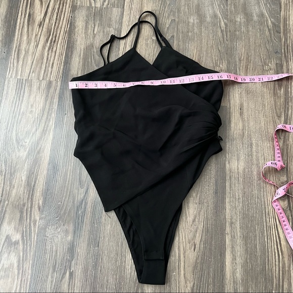 Zara NWT V-neck Black Spaghetti Strap Bodysuit - Picture 5 of 10